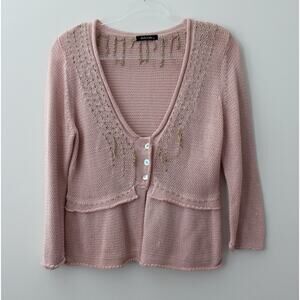 Dolce Cabo Womens Sweater Baby Pink Size M Pre-Owned